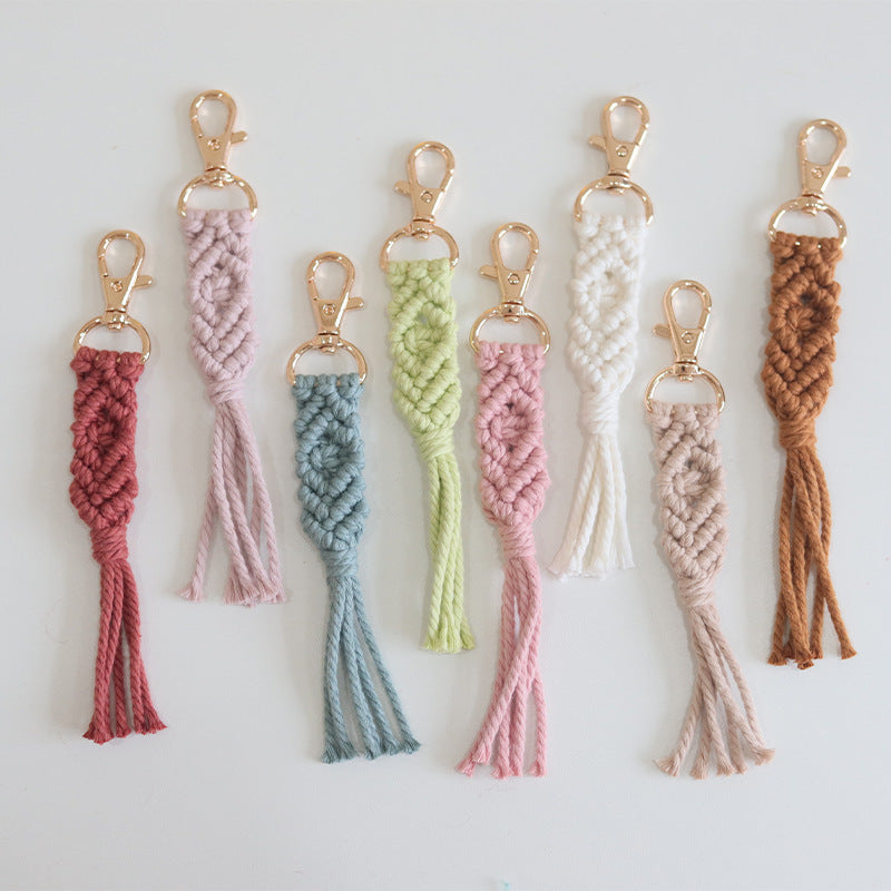 Cotton Rope Tassel Keychain