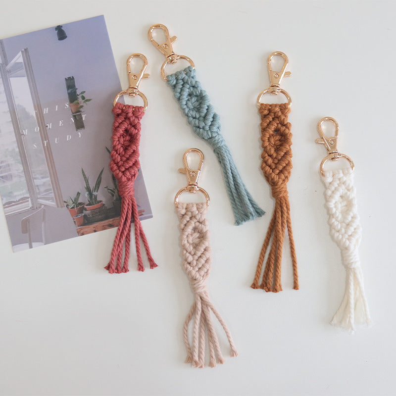 Cotton Rope Tassel Keychain