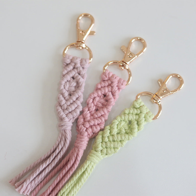 Cotton Rope Tassel Keychain