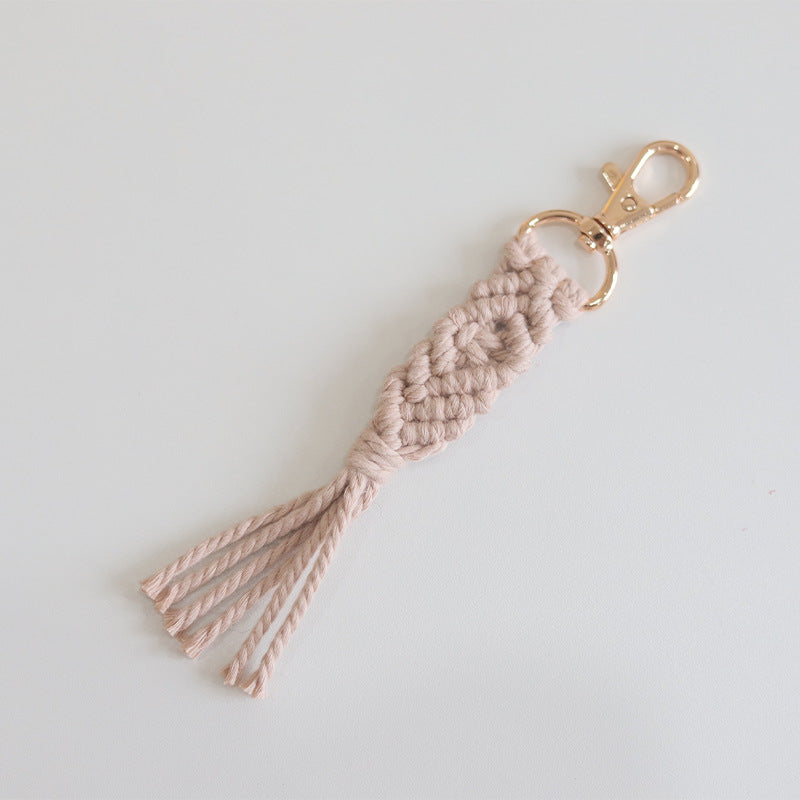 Cotton Rope Tassel Keychain