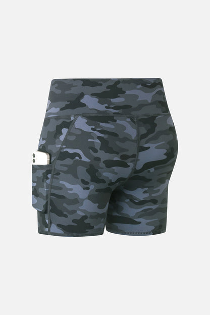 Camo Yoga Shorts with Pockets