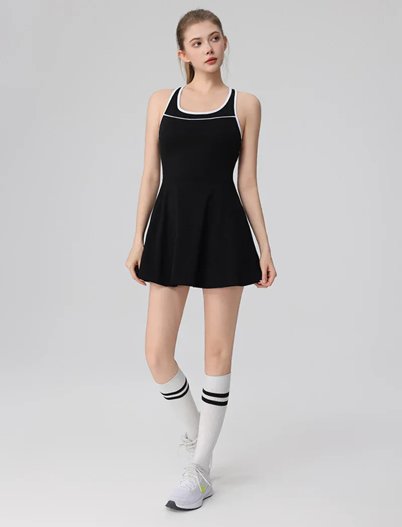Racerback Tennis Dress with Short Contrast Colors Golf Dress – CRAVEBYFW