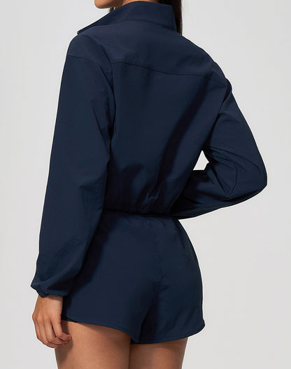 Athletic Cropped Jacket Track Zip Up Sport Long Sleeve Coat