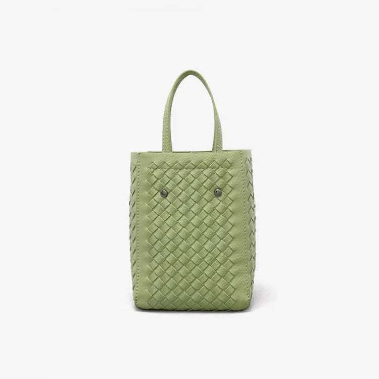 Solid Color Braided Woven Tote Bag | Chic &amp; Functional for Daily Use