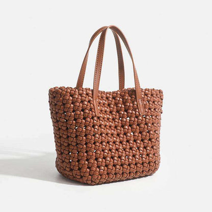 PU Woven Simple Handbag | Elegant &amp; Versatile Daily Accessory