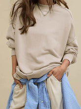 Long Sleeve Loose Crew Neck Sweatshirts
