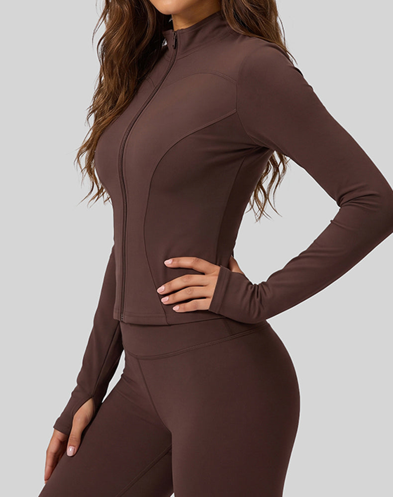 Slim Fit Sports Jacket with Thumb Holes