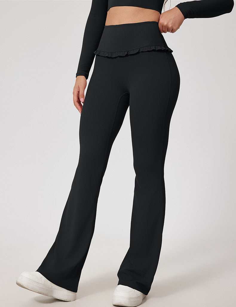 Yoga Flounce Flare Leggings | Feminine Touch for Your Workout Wardrobe