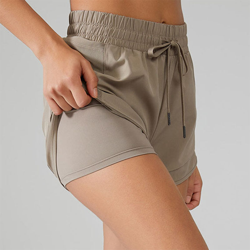 Mesh Patchwork Sports Shorts with Lined Pockets