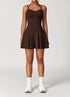 Double Straps Golf Athletic Dress with Shorts and Pockets