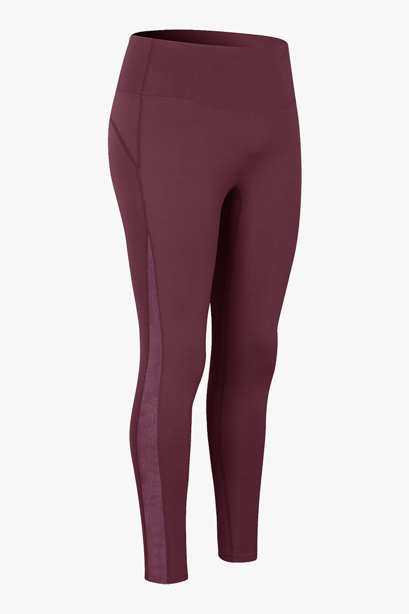 High Waist Workout Leggings with Mesh Inserts for Style and Comfort