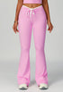 Color Block Flare Pants with Drawstring Waist