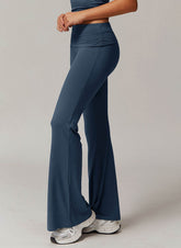High Waisted Tummy Control Wide Leg Flare Fitness Pants
