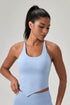 Asymmetrical Triangle Hem Sport Tank Top