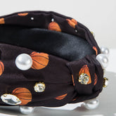 Sports Style Ball Twisted Headbands With Studded Beads and Diamonds