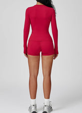 Sports Wear with Long Sleeve T-Shirt and Shorts