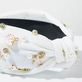 Ocean Element Headband with Diamonds Shells Pearls Starfish