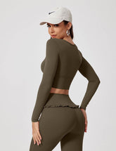 Long Sleeve Crop Sports T-Shirt