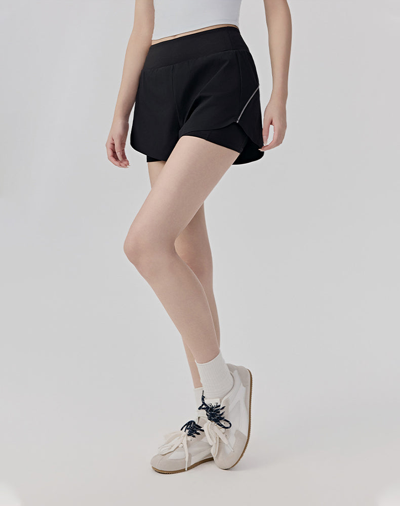 High Waisted Athletic Running Shorts with single Pocket
