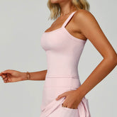 Wide Shoulder Straps Sport Tank Top with Removable Chest Pad