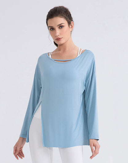 Long Sleeve Tops Loose Fit Yoga Shirts