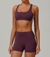 Square Neck Yoga Bra Cami Crop Top