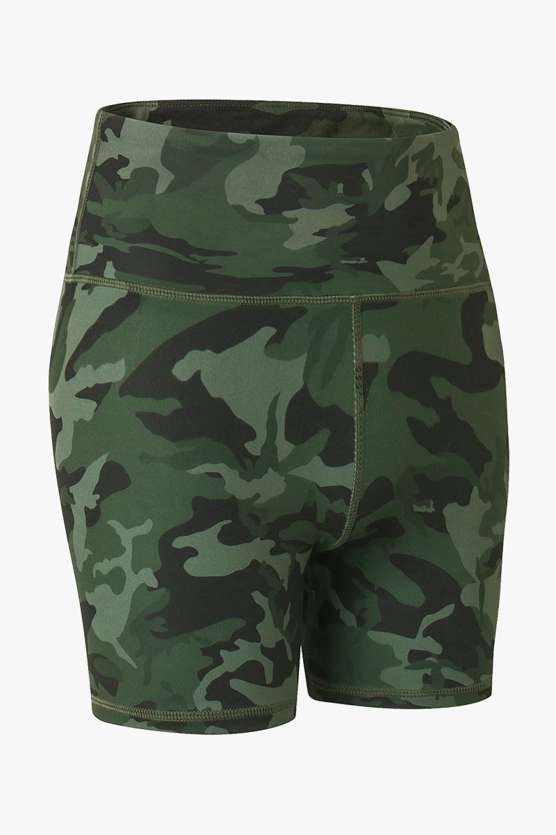 Camo High Waisted Yoga Shorts - Trendy &amp; Comfortable Workout Wear