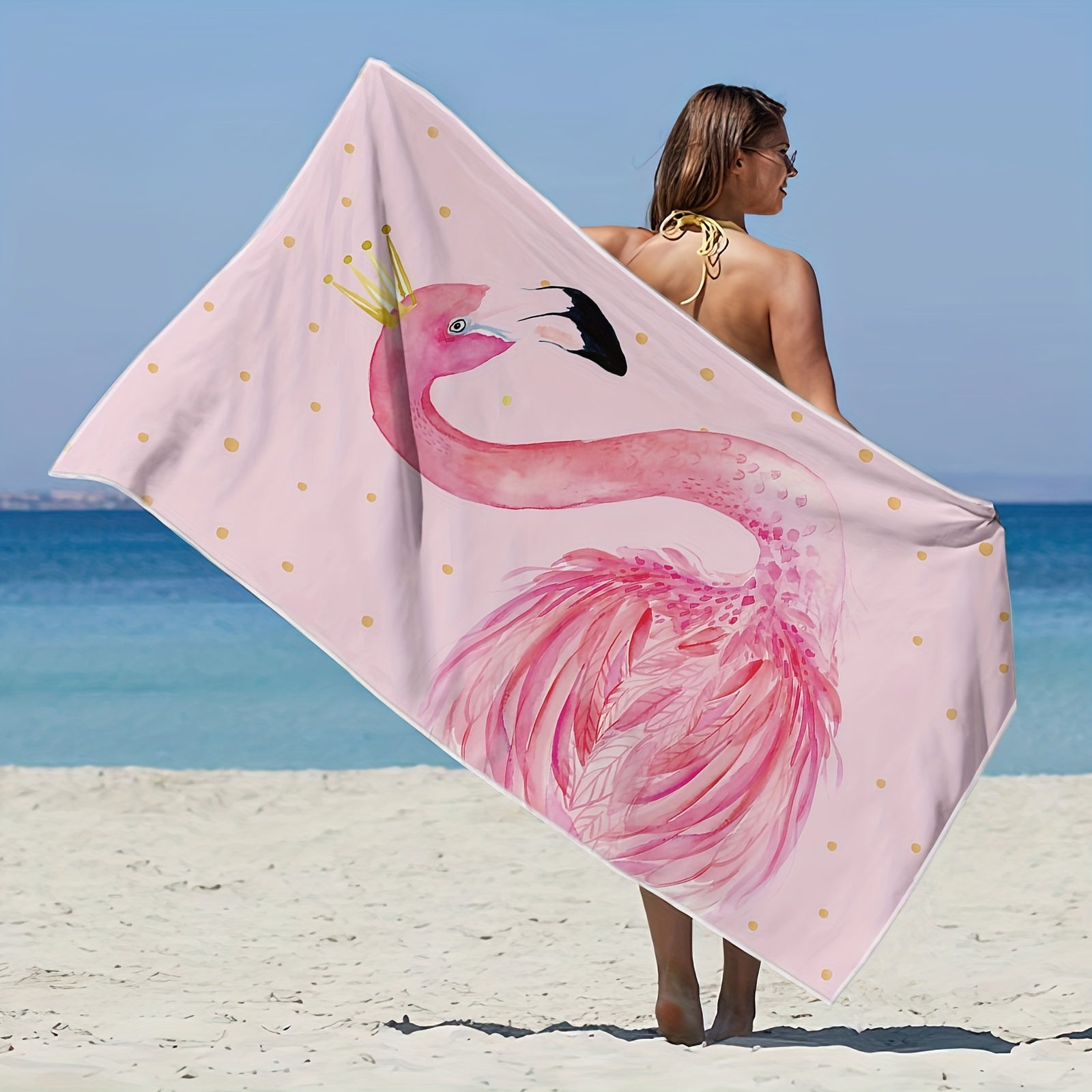 Flamingo Pink Beach Towel