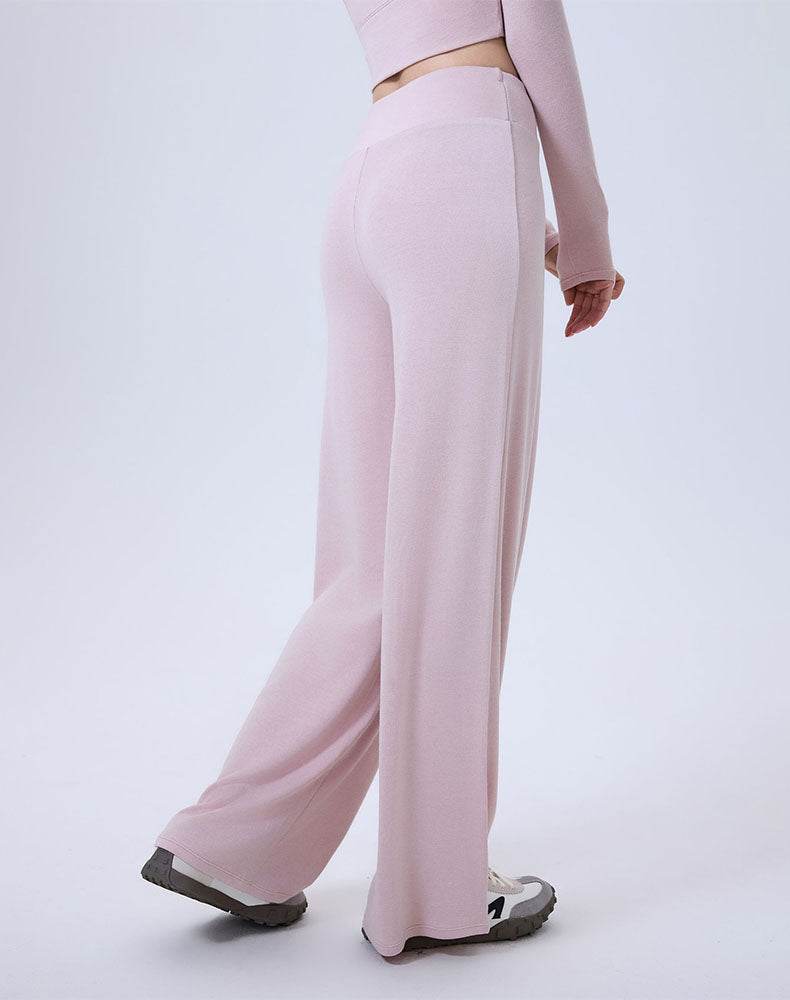High Waist Wide Leg Pants Lounge Sweatpants with Drawstring