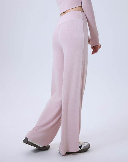 High Waist Wide Leg Pants Lounge Sweatpants with Drawstring