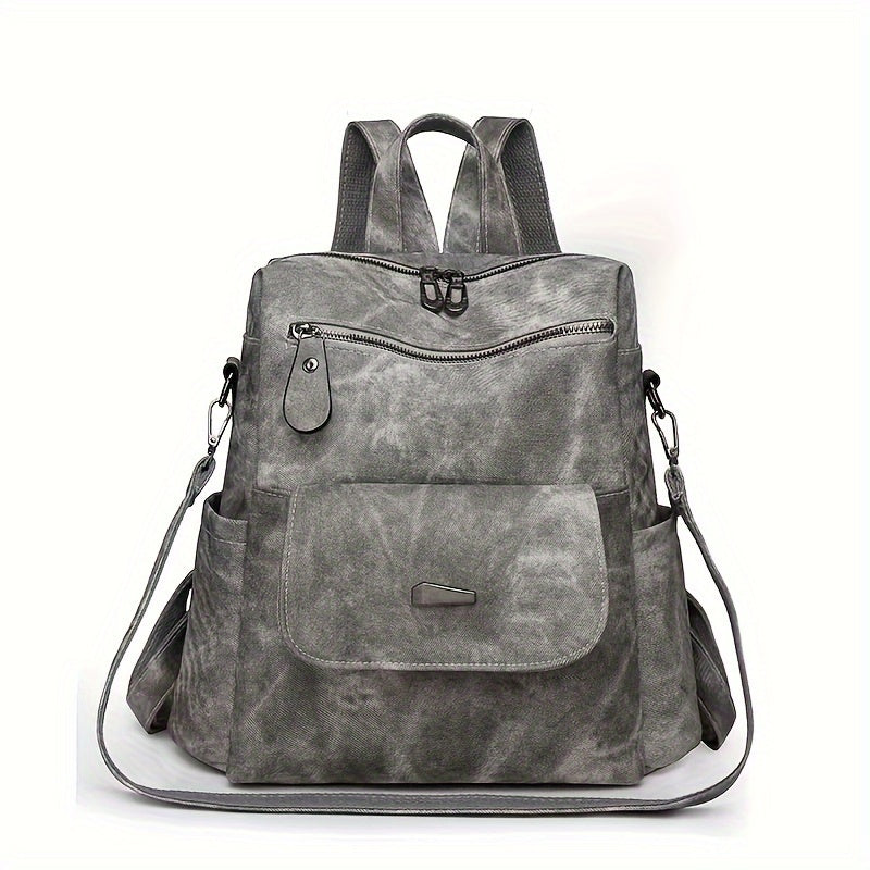 Retro PU Leather Backpack