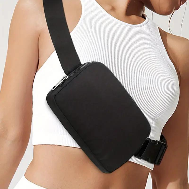 Versatile Solid Color Nylon Belt Bag