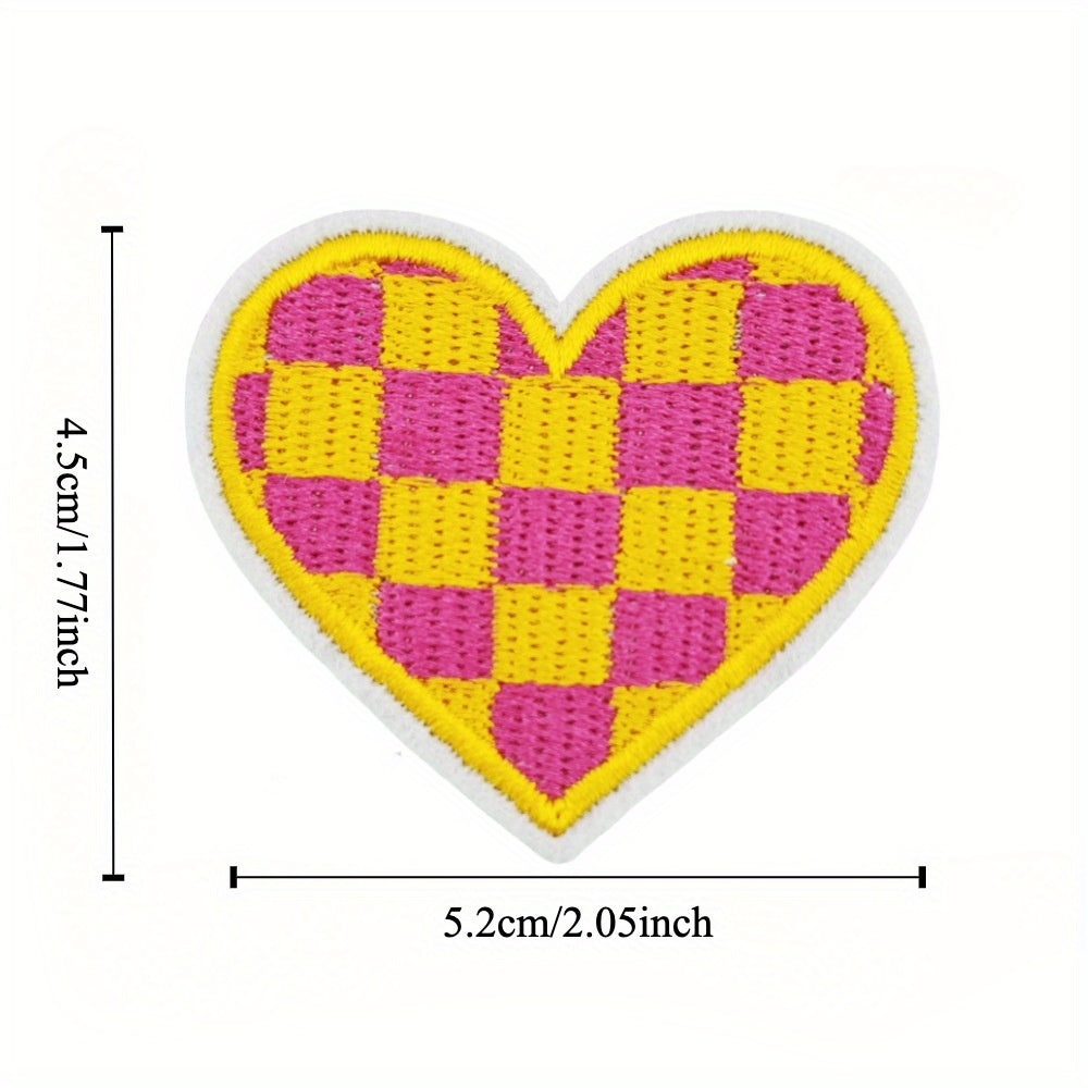 Grid Love Embroidery Stickers