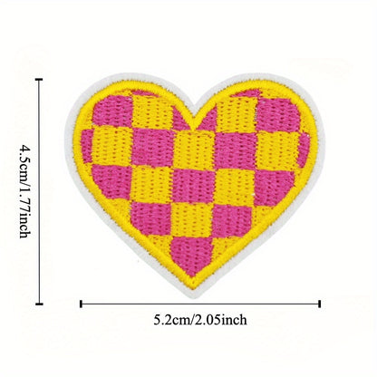 Grid Love Embroidery Stickers