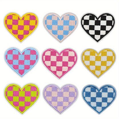 Grid Love Embroidery Stickers