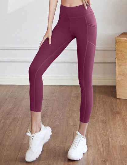 High Waisted Yoga Leggings with Mesh Pockets