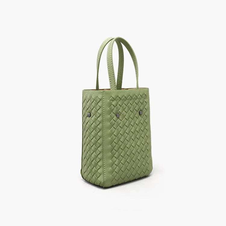 Solid Color Braided Woven Tote Bag | Chic &amp; Functional for Daily Use