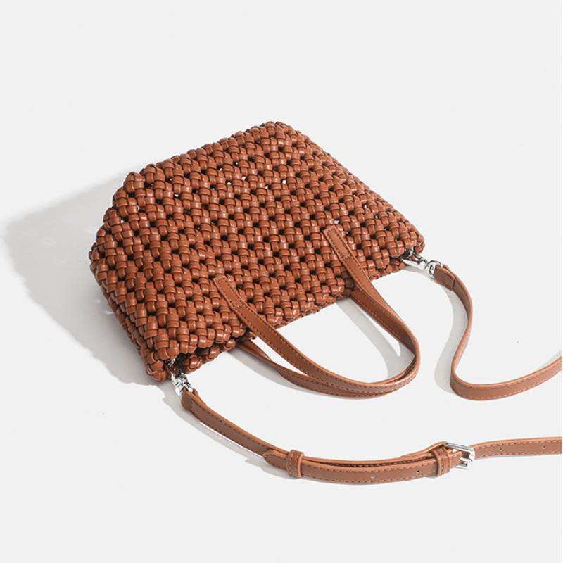 PU Woven Simple Handbag | Elegant &amp; Versatile Daily Accessory