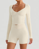 Long Sleeve Slim Fit Tops Fall T-Shirt with Thumb Holes