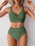 High Waisted Tummy Control Ruched Bikini Sets -