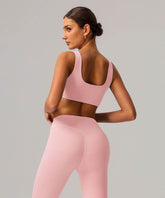 U Back Sports Bra with Built in Chest Pads
