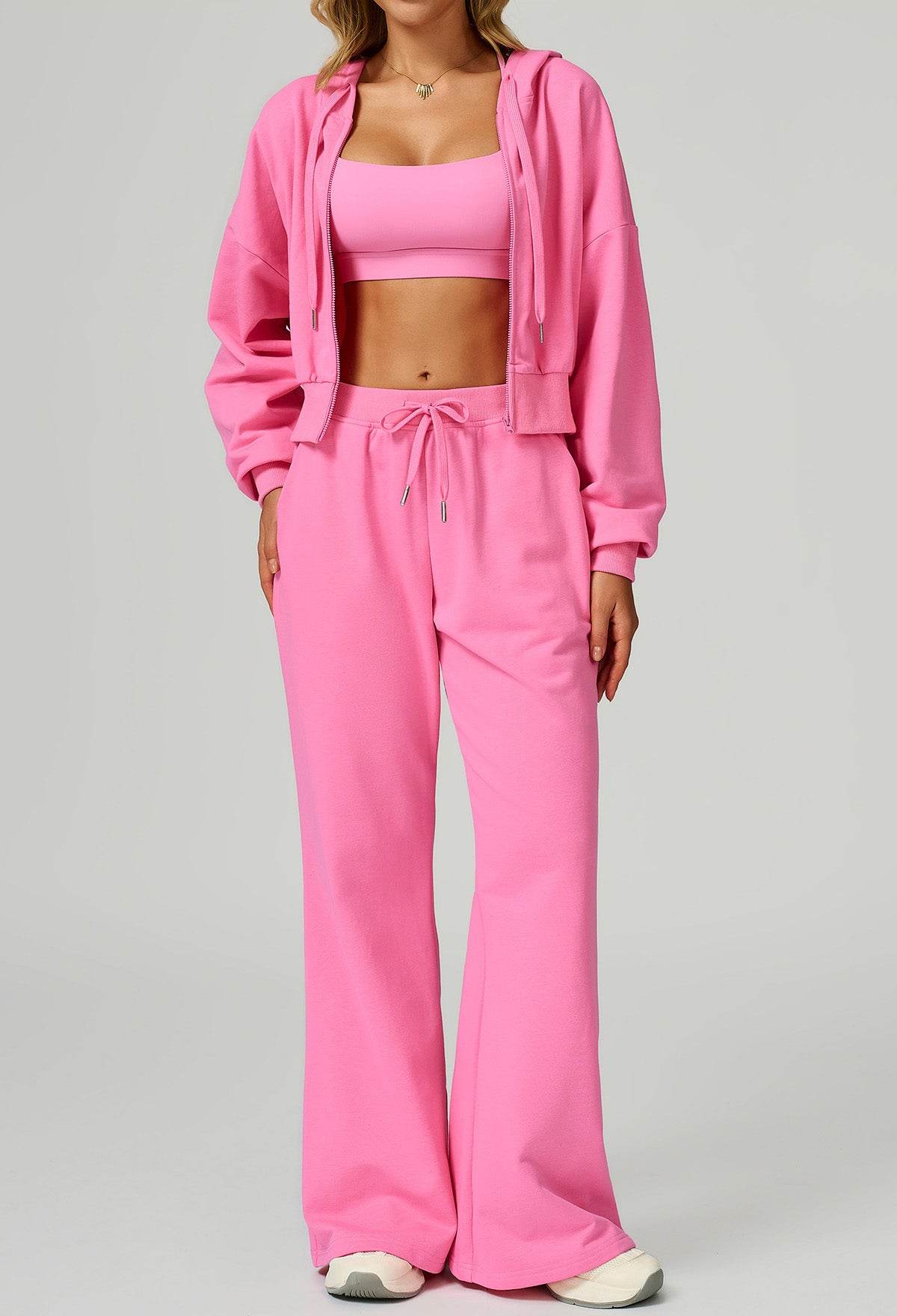 Sport Set with Long Sleeve Hoodie Jacket and Lounge Pant