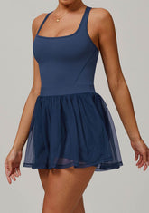 Puffy Tennis Dress with Short and Pocket