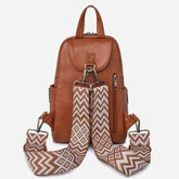 Retro Solid Color PU Leather Backpack