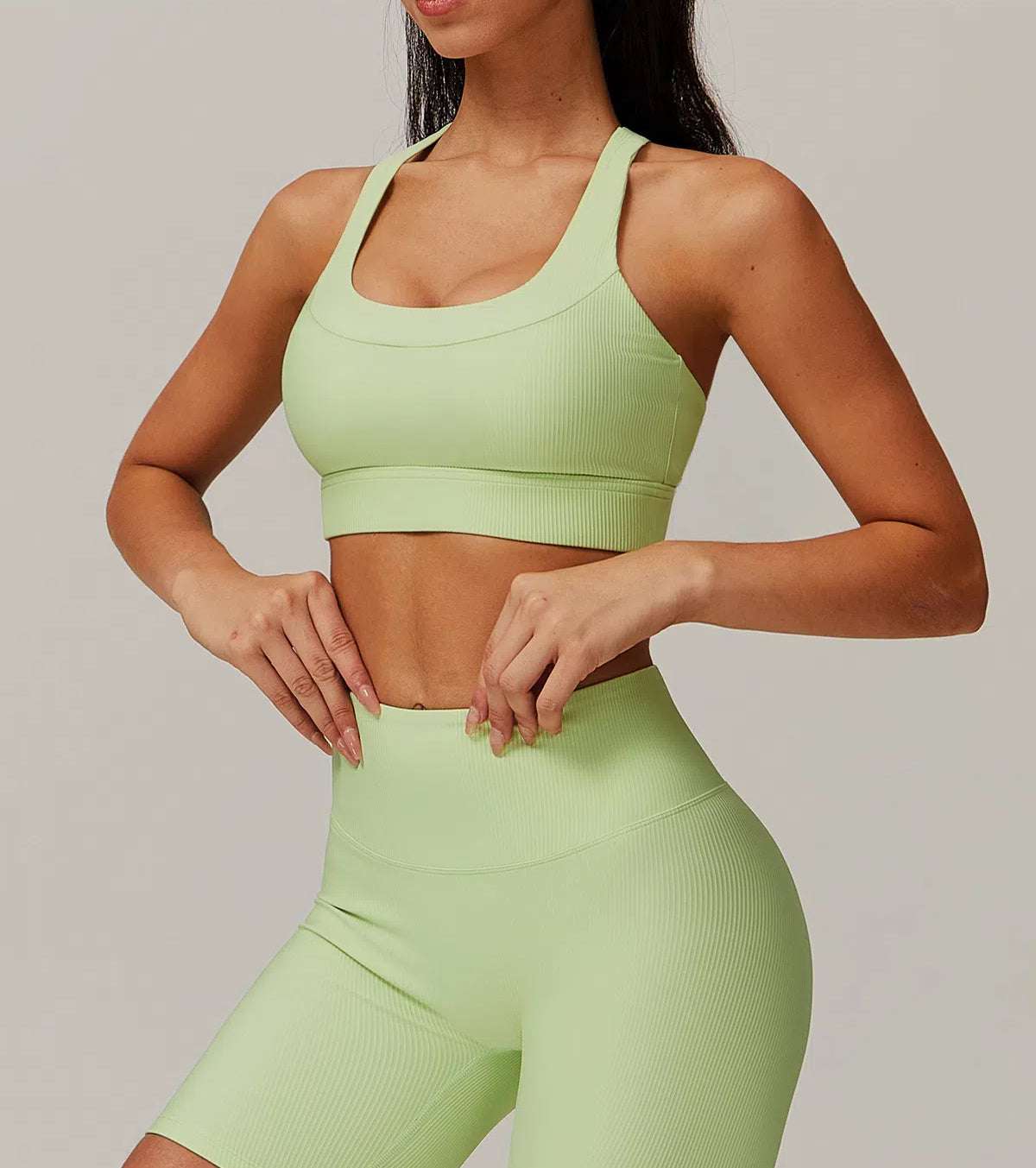 Ribbed Tight Backless Yoga Bra | Stylish and Supportive Activewear