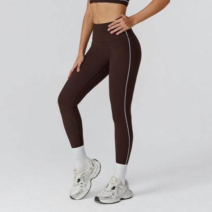 Color Block Athletic Legging High Waist Running Tights