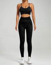 High Waist Striped Yoga Leggings