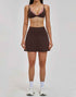 Tennis Sets with Fake Two Piece Sports Bra and Mini Skirt