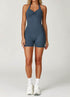 Active Romper Workout Jumpsuit with Pockets