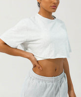 Workout Crop Tops Short Sleeve Yoga Shirts
